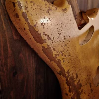 #202621 :: Baldman's Relic TeleMaster body in Dirty Heavy Relic Butterscotch Blonde nitro finish :: Aged Roadworn image 4