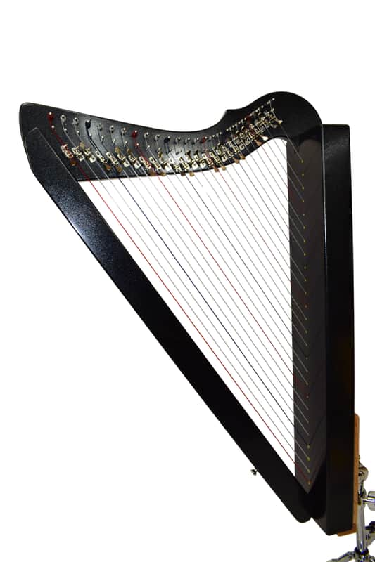 Rees Harps Fullsicle Harp, 26 Strings, With LR Baggs Pickup System, Metallic Black Finish image 1