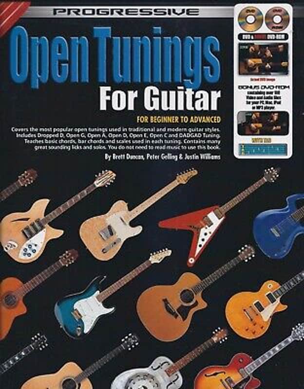 Learn To Play Guitar Open Tunings Electric Tutor Book Scales Licks DVD + ROM K2 image 1