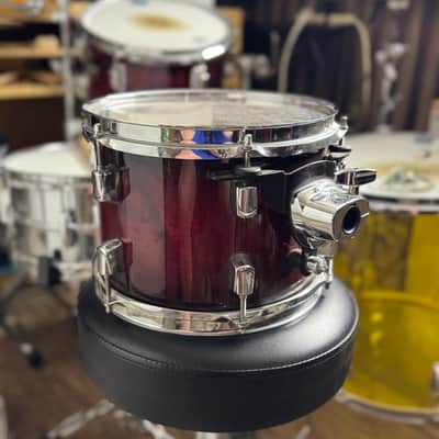 Pearl Decade Maple 10” x 7” Rack Tom - Deep Red Burst Lacquer Finish image 8