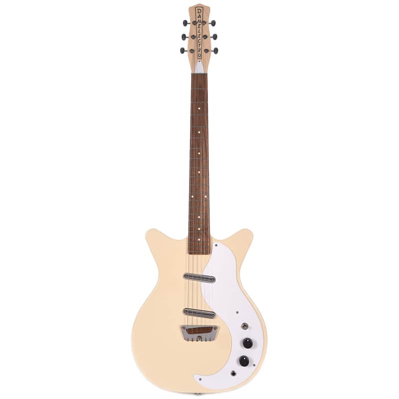 Danelectro STOCK 59-VINT CREAM Stock '59 Double Cutaway Shorthorn Shape 6-String Electric Guitar image 1