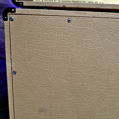 Vintage Marshall JMP 2203 MKII Master Lead 100-watt Amp Head w/ Matching 4x12 Speaker Cab - Fawn Tolex image 20