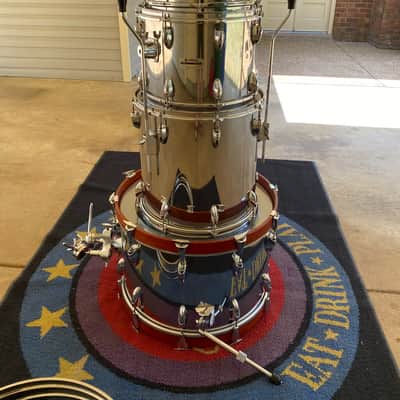 Yamaha Vintage 9000DA 4pc Chrome Over Wood Drum Set image 7
