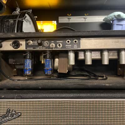 Fender Bassman 2-Channel 50-Watt Guitar Amp Head 1964 - 1967 - Black Panel image 1