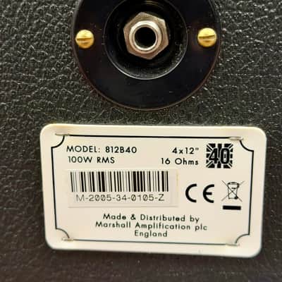Marshall 812B40 Straight 4x12 Guitar Cabinet 40th Anniversary- 2005 image 5