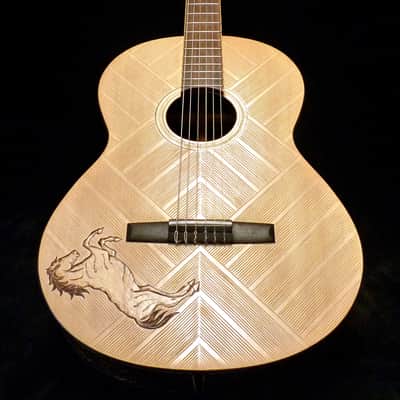 Blueberry NEW IN STOCK Handmade Classical Guitar Nylon Strings Alaskan Spruce and Balinese Rosewood image 4