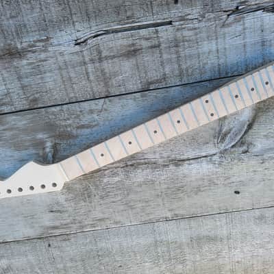 21 fret classic ST Guitar Neck Replacement, Steel Frets, bone nut image 1