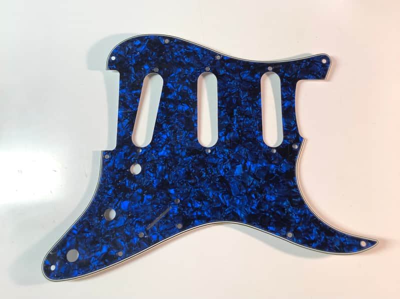 Fender 4-Ply MOTO Stratocaster Pickguard - Blue Pearloid image 1