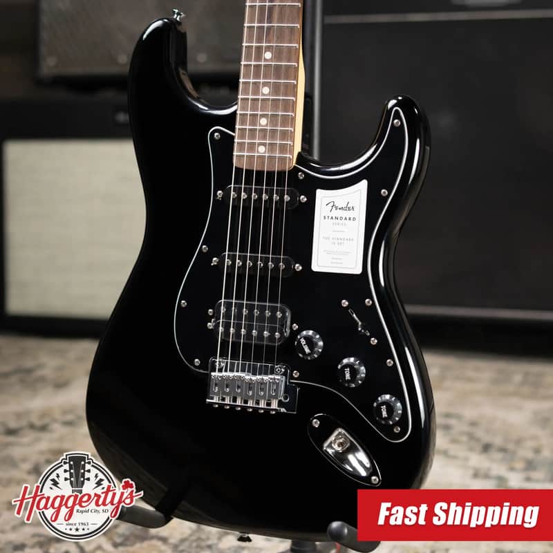 Fender Standard Stratocaster HSS Electric Guitar - Black image 1