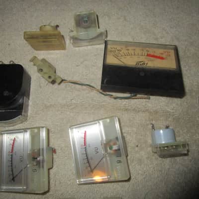 lot of 9 vintage Various VU meters parts image 6