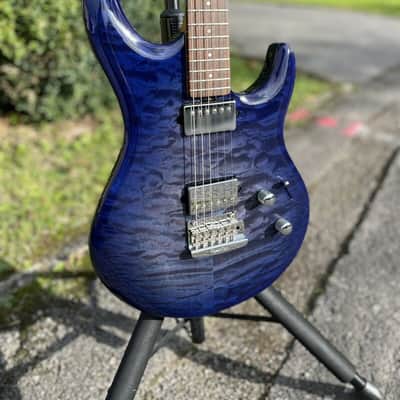 Music Man Luke III HH BFR Blueberry Burst Quilt Roasted RW - Mint Inc Case image 1
