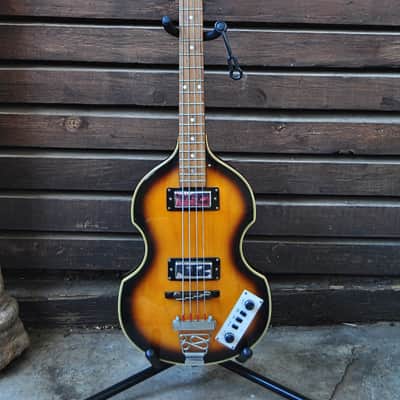 1960s Teisco Violin Bass Vintage w/ Scroll Headstock Japan, FB-2