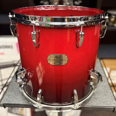Pearl Used Session Custom Maple 14x14 Red Fade Floor Tom image 2