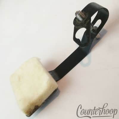 *Premier Clip-On Tom/Snare Drum White-Felt External Muffler England Vintage 80s* image 2