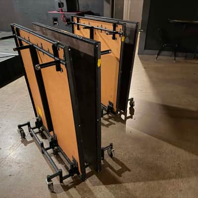 (2) Used Portable Stage Platforms 4' X 8" Fold & Roll Portable Stage Risers image 5