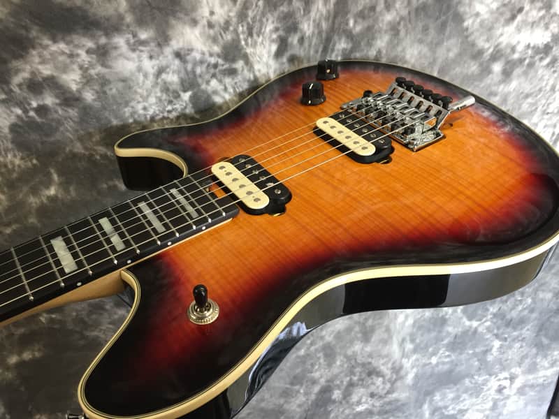 EVH Wolfgang USA with Ebony Fretboard, Floyd Rose 3-Tone Burst with Chrome Hardware image 1