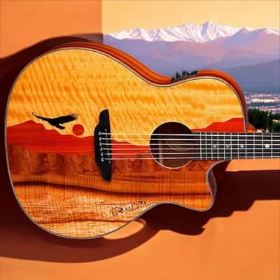 Luna Vista Eagle Tropical Wood Acoustic / Electric w/Case image 3
