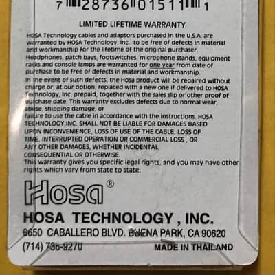 Hosa YPP-106 6" Shielded Y Cable 1/4" Mono Phone Jack to Two 1/4" Mono Phone Plugs - Black image 3