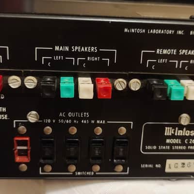 McIntosh C26 Solid State Stereo Preamplifier 1974 Black/Walnut image 9