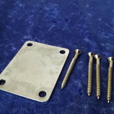 1980s Kramer Neck Plate Chrome w/Screws image 2