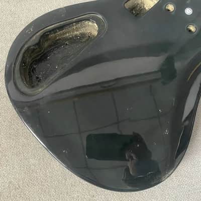 Black 6 String Bass Guitar Basswood Body image 8