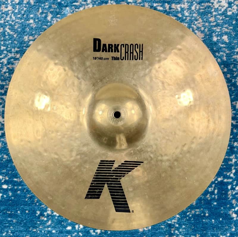 23 YEARS OLD BRILLIANT FINNISH PROTOTYPE 18” Zildjian K DARK THIN Crash 1420g image 1