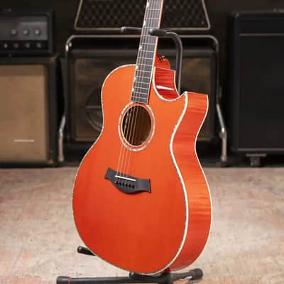 Taylor Doyle Dykes Signature Model Grand Auditorium Acoustic/Electric Guitar - Translucent Orange with Aerocase image 15