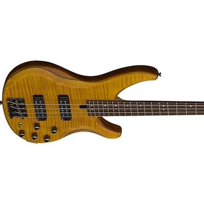 Yamaha TRBX604FM 4-String Bass Guitar - Matte Amber image 4