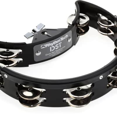 Rhythm Tech Drum Set Tambourine - Black with Nickel Jingles image 1