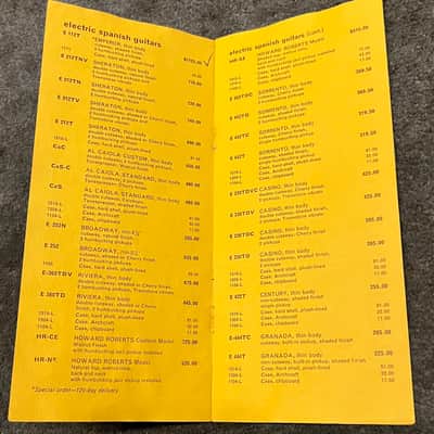 Epiphone Price guide 1968 image 2