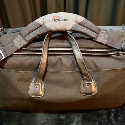 VINTAGE REUNION BLUES DOUBLE/TRIPLE TRUMPET/FLUGEL GIG BAG—BLACK—CANVAS/LEATHER image 1