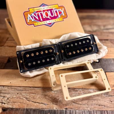 Seymour Duncan Antiquity JB / Jazz Humbucker Set Aged Black with FREE Gibson Butyrate M69 Humbucker Rings image 1