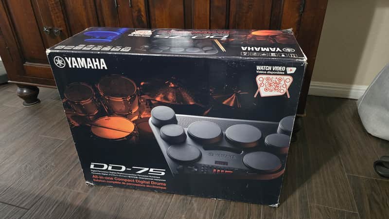Yamaha DD-75 8-Pad Portable Electronic Drum Kit 2017 - Present - Black image 1