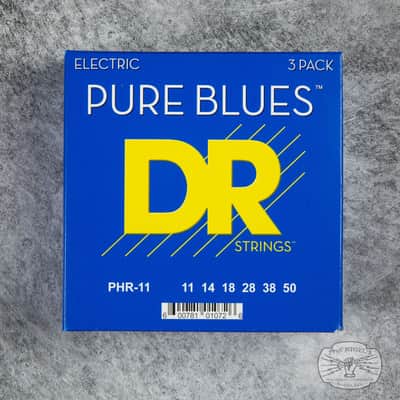 3-Pack DR PURE BLUES 9-42 Light Pure Nickel Electric Guitar Strings image 6