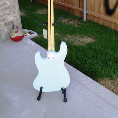 warmoth pj jazz 2017 Sonic Blue EMG Geezer Butler pickups hipshot kickass bridge image 11