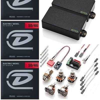EMG KH-BB Set Kirk Hammett Bone Breaker Black Humbucker Set Short Pots & Wiring ( 3 STRING SETS ) image 1
