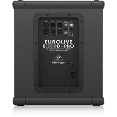 Behringer Eurolive B1200D-PRO High-Performance Active 500-Watt 12 PA Subwoofer with Built-in Stereo Crossover, 60Hz-130Hz Frequency Response image 11