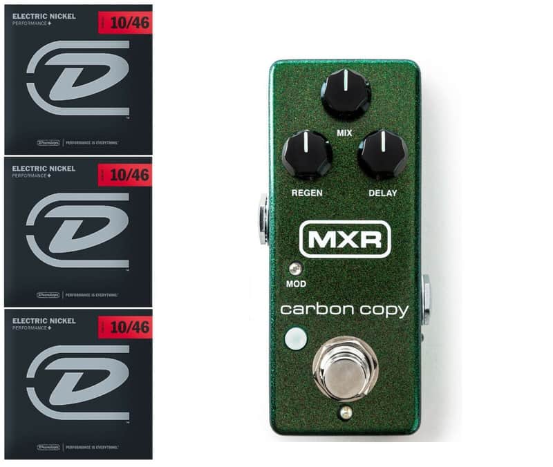 MXR M299 Carbon Copy Mini Analog Delay Pedal Regen, Mix, Delay Controls ( 3 FREE STRING SETS ) image 1