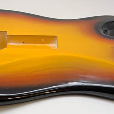 3lbs 8oz BloomDoom Nitro Lacquer Aged Relic 3-Tone Sunburst S-Style Vintage Custom Guitar Body image 10