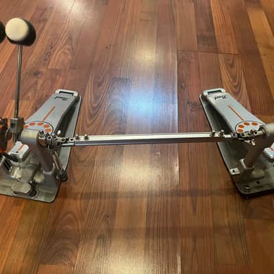 Pearl P932 Demonator Longboard Chain-Drive Double Bass Drum Pedal 2010s - Chrome / Orange image 4