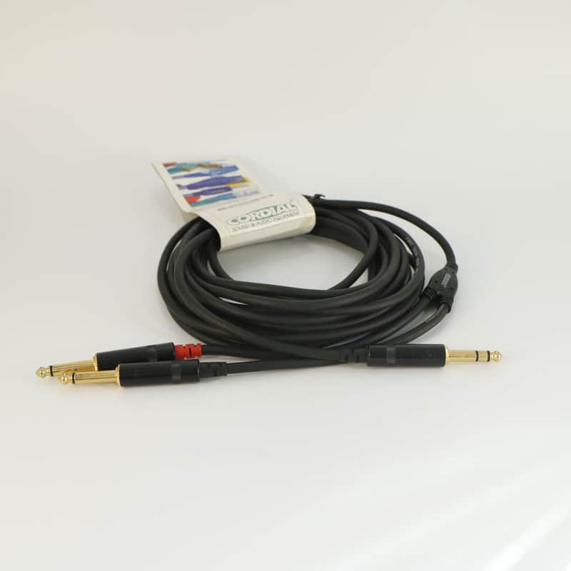 Cordial CFY 6 VPP TRS to 2x jack, stereo to mono Y-adapter cable image 1