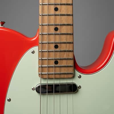 Fiesta Red Fender Telecaster w/ Fishman Greg Koch Fluence Pickups, Roasted Maple Neck, Contoured Body, Brass Compensated Saddles - Gator Case image 2