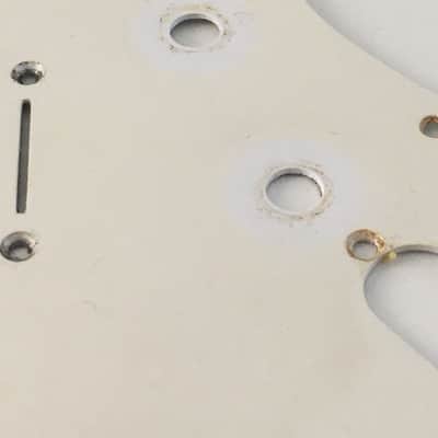 1990s Vintage 1-ply 50s Fender USA Guitar Natural Relic American Strat Pickguard Off White image 13