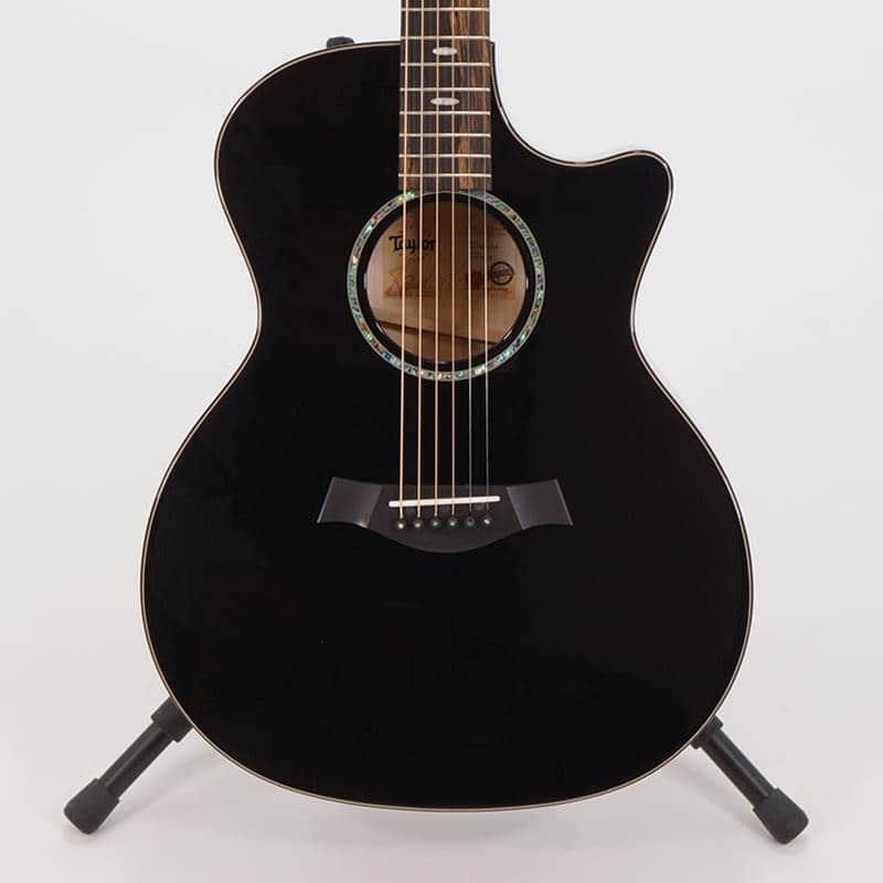 Taylor Custom Shop 2024 Grand Auditorium Acoustic-Electric Guitar - Blacktop Sitka Spruce with A Flame Maple Brushfire Finish Sides and 2-Piece Back image 1