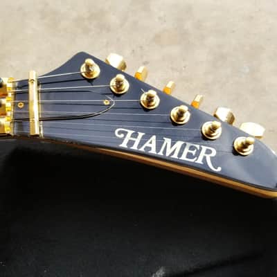 2000-2002 Hamer Californian Deluxe MIK Boomers  Green Flame 27 Frets Floyd Rose image 4