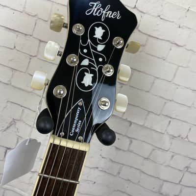 Hofner Verythin Semi Hollow Guitar | Black image 6