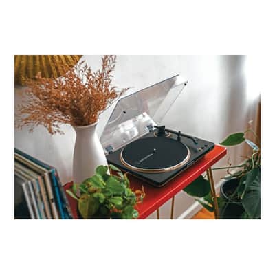 Audio-Technica AT-LP70X-BG Belt-Drive Turntable (Black/Bronze) with Amplifier image 9