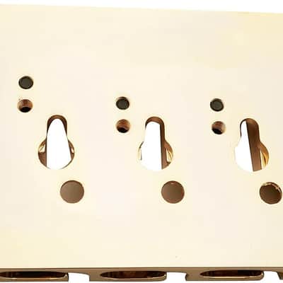5 String Bass Bridge with Locking Zinc Saddles – Dual Load Type A Bridges String Space 19mm Replacement for Bass or Precision Electric Instruments (Golden) image 4