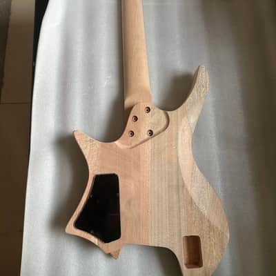 7 String Headless Guitar Mahogany Body with Neck DIY Project image 4