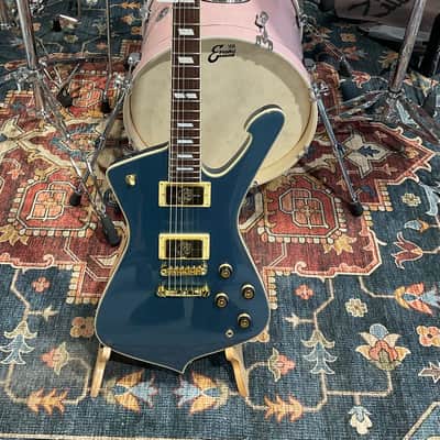 Ibanez Iceman IC420AB Electric Guitar, Antique Blue Metallic image 9
